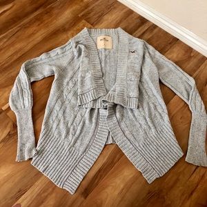 Fleece sweater cardigan